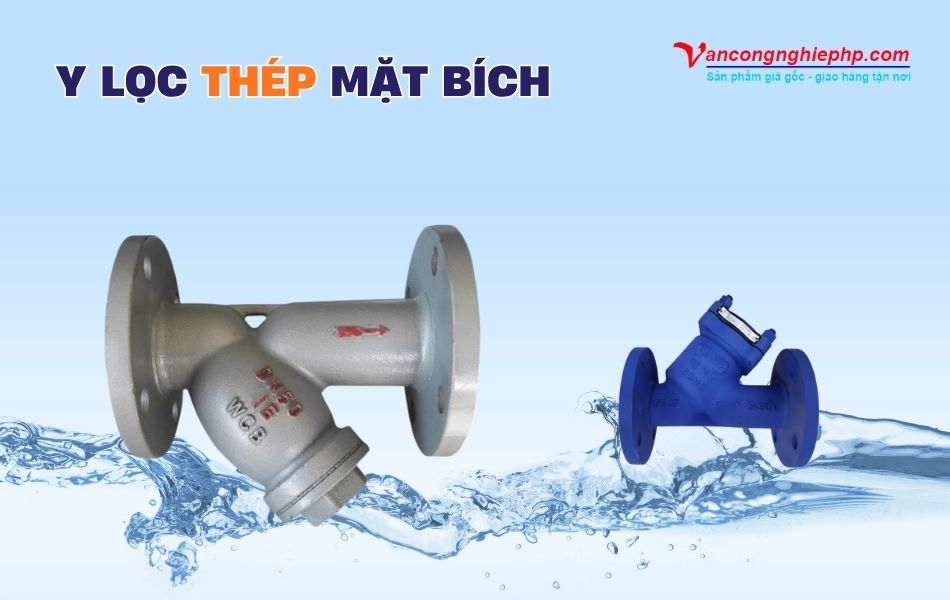y lọc thép mặt bích