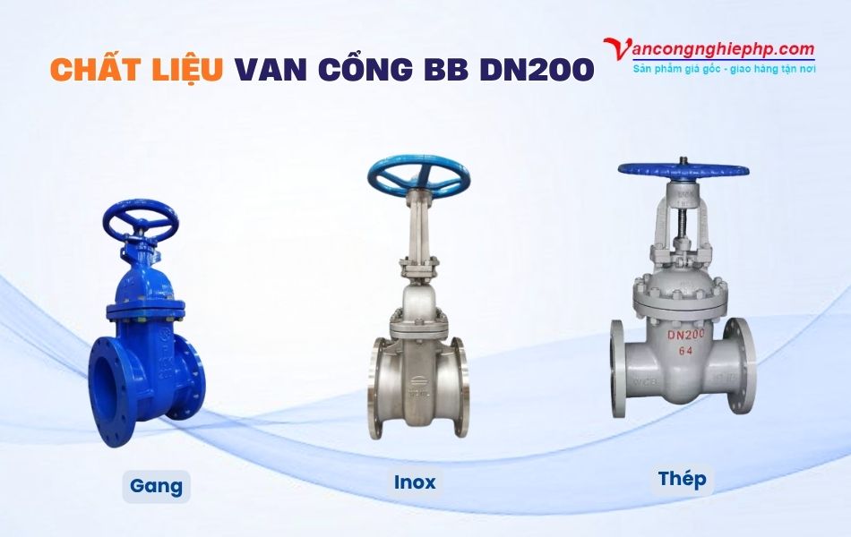 chất liệu van cổng bb dn200