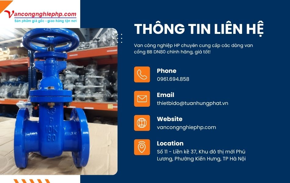 địa chỉ mua van cổng bb dn80 giá tốt