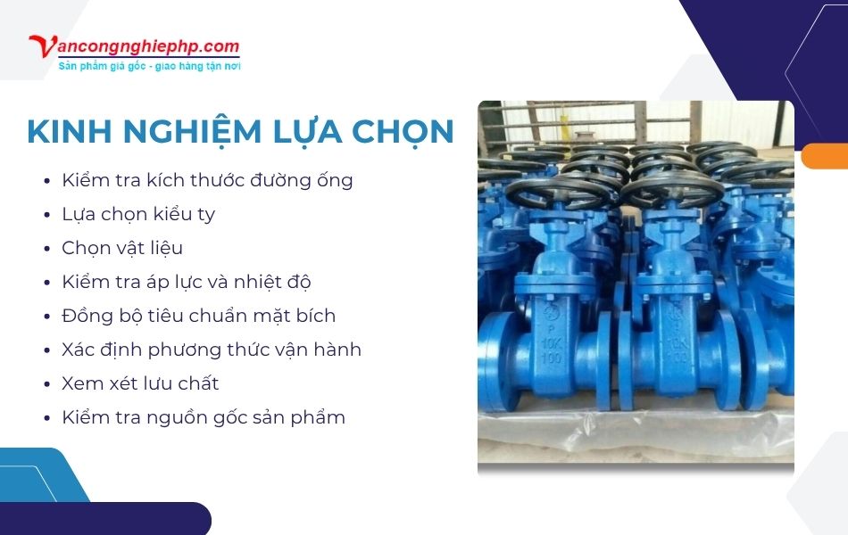 cách lựa chọn van cổng bb dn100