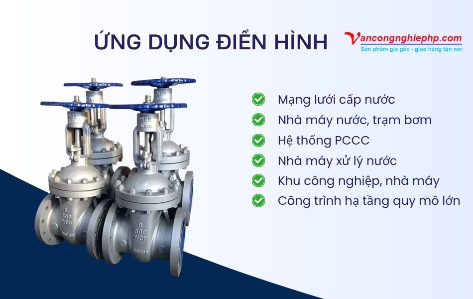 ứng dụng van cổng bb dn300
