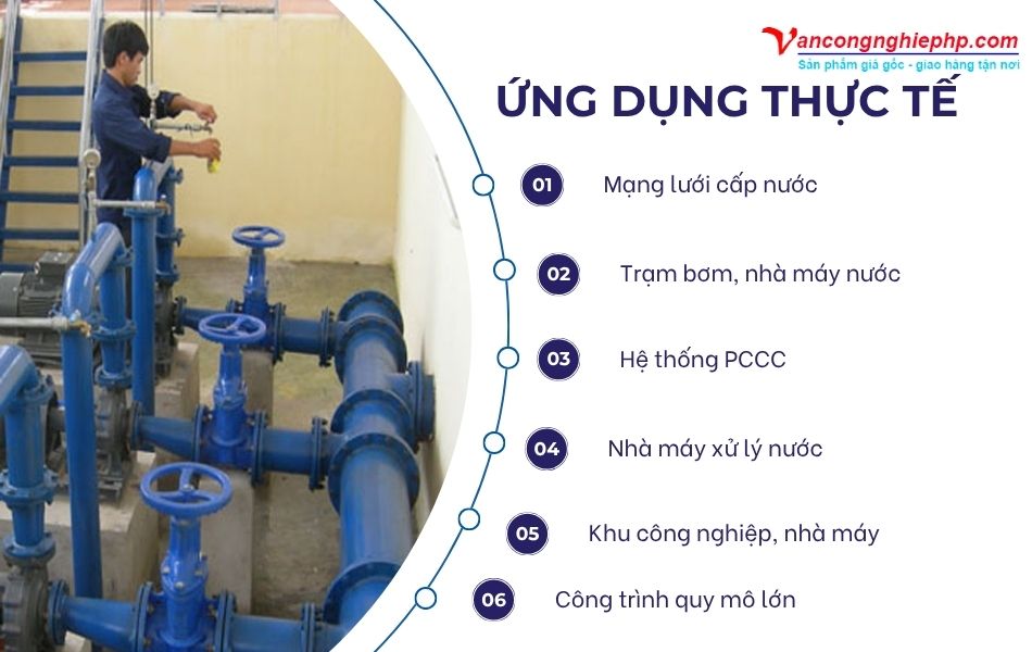 ứng dụng van cổng bb dn250