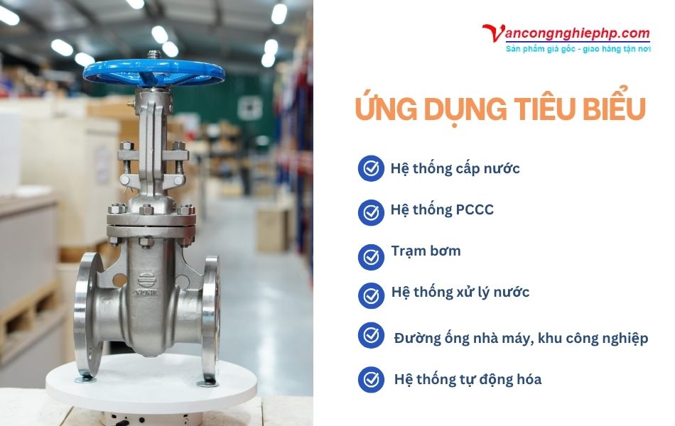 ứng dụng van cổng bb dn50