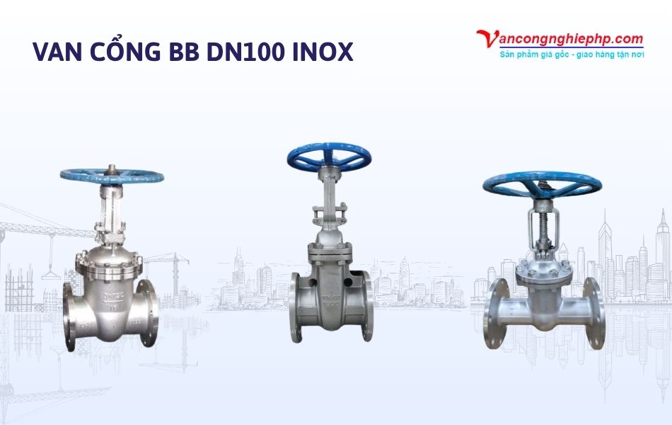 Van cổng BB DN100 inox