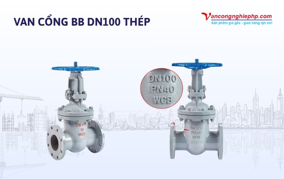 Van cổng BB DN100 thép