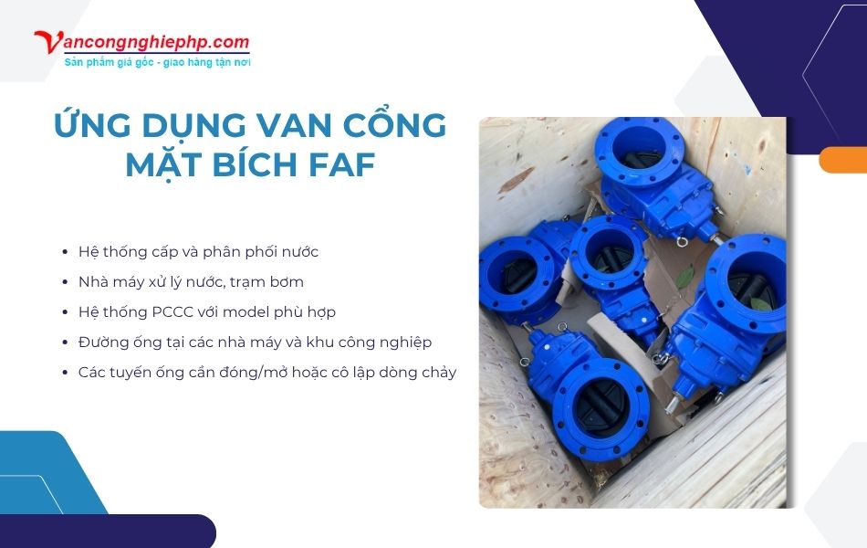 ứng dụng van cổng bb faf