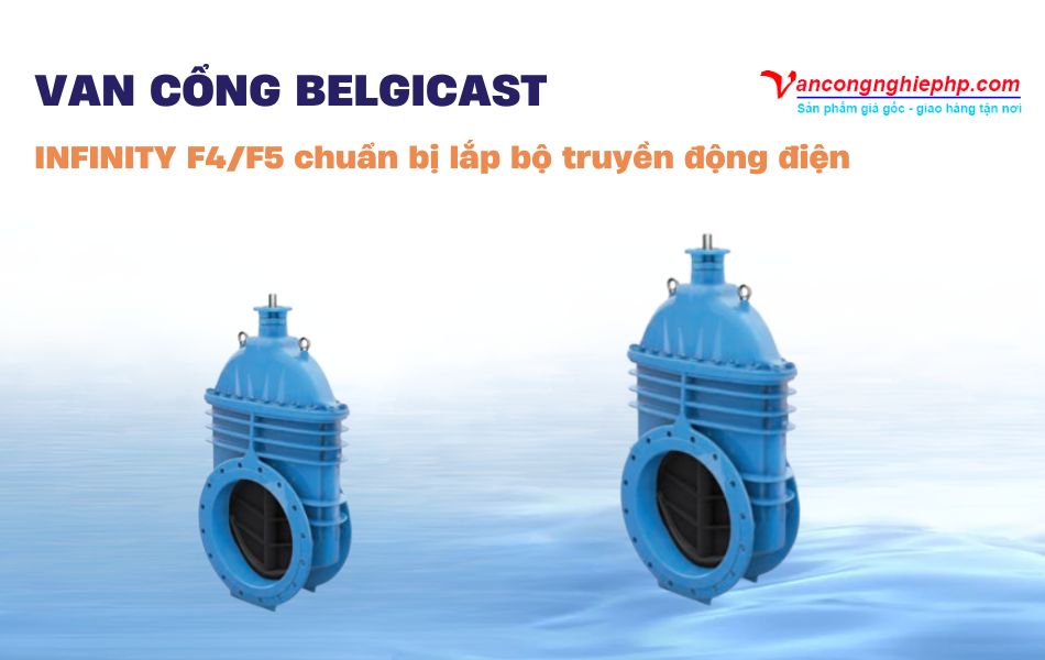 Van cổng BELGICAST INFINITY F4/F5 chuẩn bị lắp bộ truyền động điện